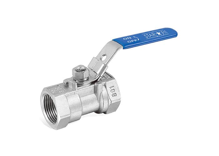 Orseal SSBV10L one-piece, reduced-bore stainless steel ball valve — range example