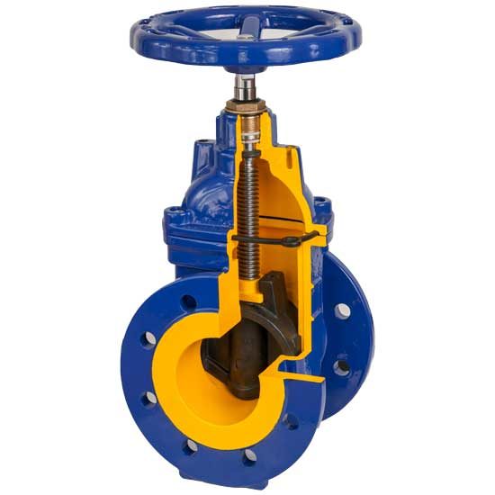 ZETKAMA Fig. 111 gate valve, shown in manufacturer cutaway