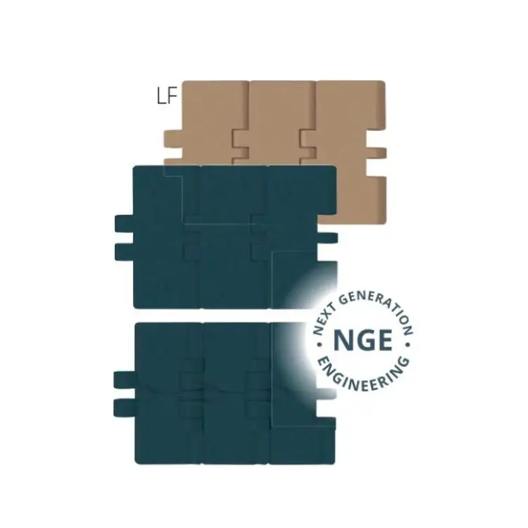 IRP 820 straight-running single-hinge flat-top plastic slatband chain