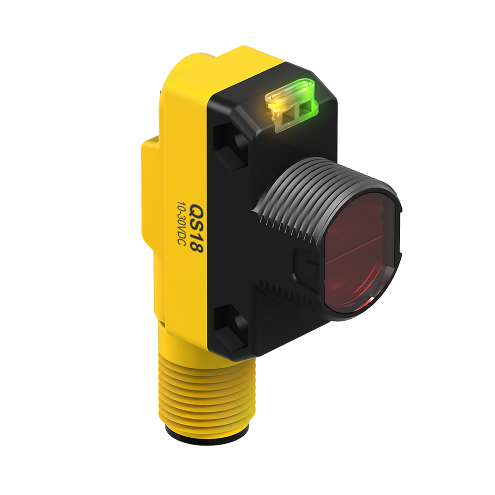 Banner QS18 photoelectric sensor — range example