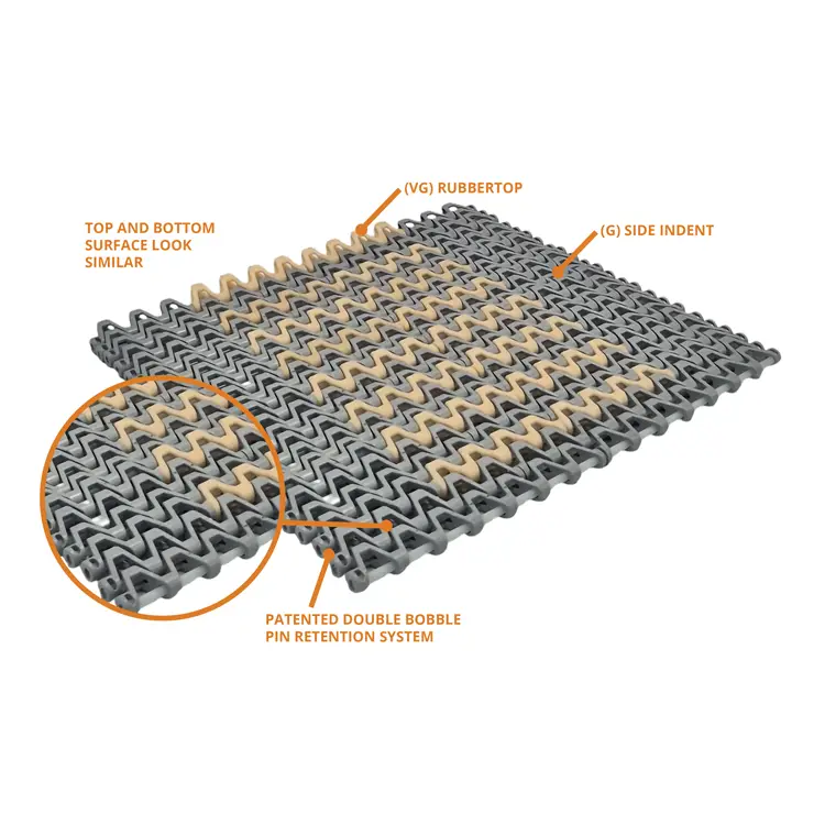 IRP 1270 series side-flexing flush-grid modular belt