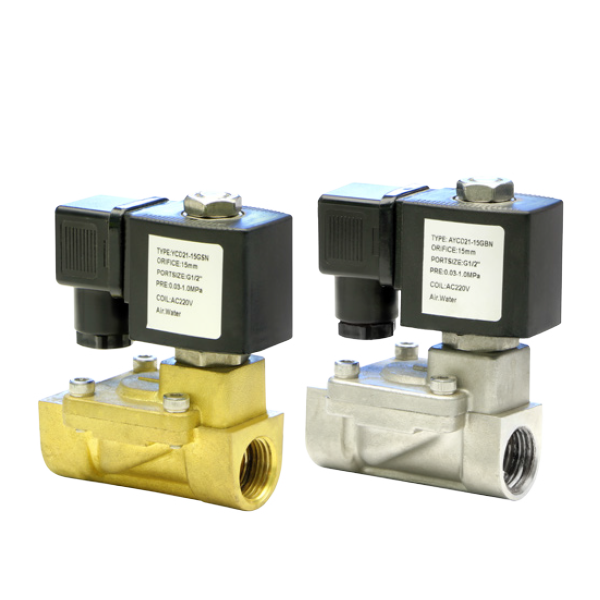 Ayvaz General-use solenoid valve family; do not assume exact model code from the image — range example